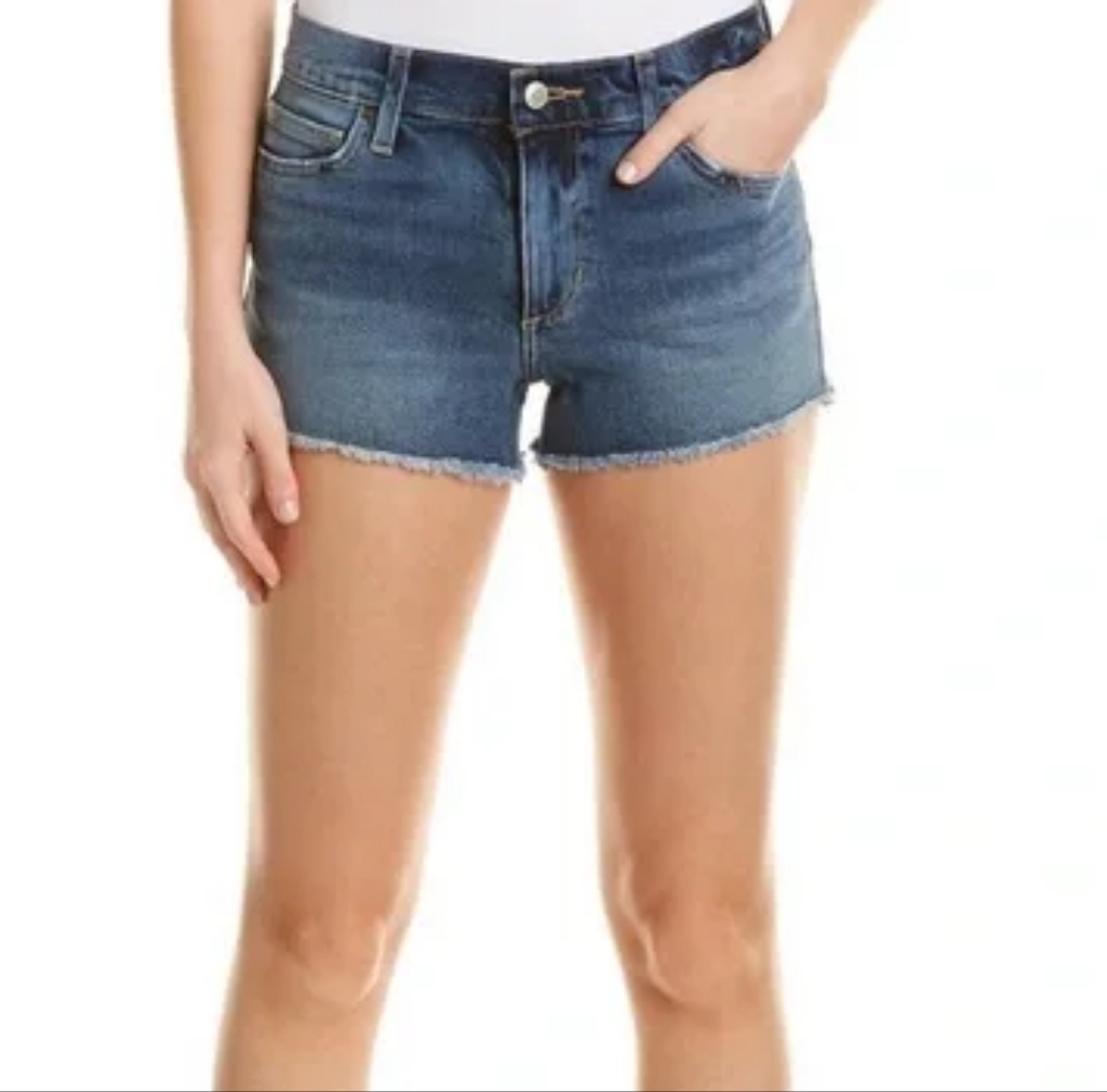 Joe's Jeans Andreea Blue Cut Off Frayed Stretch Denim Shorts Size 29